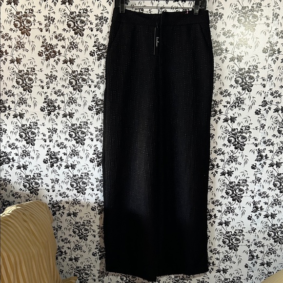 Lulu's Classic Black Wide Leg Pants - Picture 3 of 9